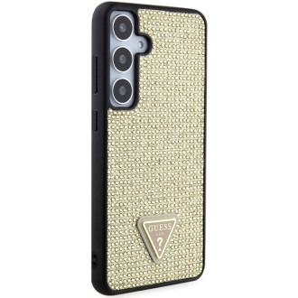 Pouzdro Guess Rhinestone Triangle pro Samsung Galaxy S24+ - zlaté