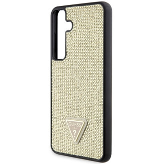 Pouzdro Guess Rhinestone Triangle pro Samsung Galaxy S24+ - zlaté