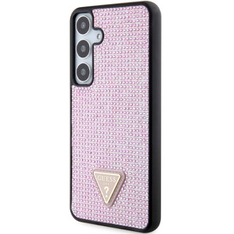 Pouzdro Guess Rhinestone Triangle pro Samsung Galaxy S24+ - růžové