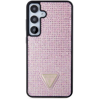 Pouzdro Guess Rhinestone Triangle pro Samsung Galaxy S24+ - růžové