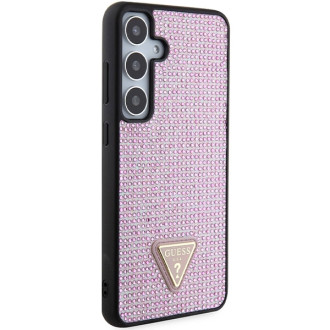 Pouzdro Guess Rhinestone Triangle pro Samsung Galaxy S24+ - růžové