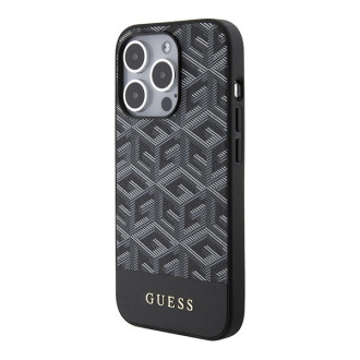 Pouzdro Guess GCube Stripes MagSafe pro iPhone 15 Pro Max - černé