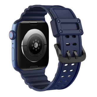 Strap Řemínek Triple Protection pro Apple Watch SE, 8, 7, 6, 5, 4, 3, 2, 1 (41, 40, 38 mm) náramek tmavě modrý