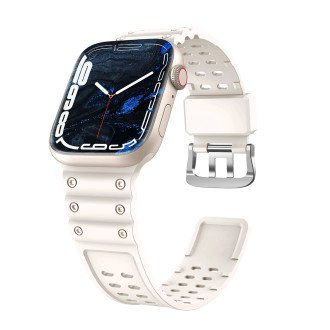 Strap Triple Protection řemínek pro Apple Watch SE, 8, 7, 6, 5, 4, 3, 2, 1 (41, 40, 38 mm) náramek náramek béžový
