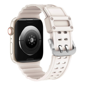 Strap Triple Protection řemínek pro Apple Watch SE, 8, 7, 6, 5, 4, 3, 2, 1 (41, 40, 38 mm) náramek náramek béžový