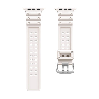 Strap Triple Protection řemínek pro Apple Watch SE, 8, 7, 6, 5, 4, 3, 2, 1 (41, 40, 38 mm) náramek náramek béžový