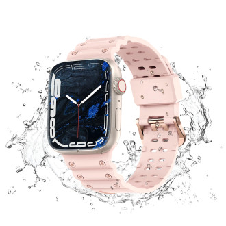 Strap Triple Protection řemínek pro Apple Watch SE, 8, 7, 6, 5, 4, 3, 2, 1 (41, 40, 38 mm) náramek náramek růžový
