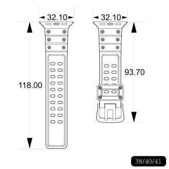 Strap Triple Protection řemínek pro Apple Watch SE, 8, 7, 6, 5, 4, 3, 2, 1 (41, 40, 38 mm) náramek náramek růžový