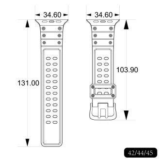 Řemínek Řemínek Triple Protection pro Apple Watch Ultra, SE, 8, 7, 6, 5, 4, 3, 2, 1 (49, 45, 44, 42 mm) náramek bílý