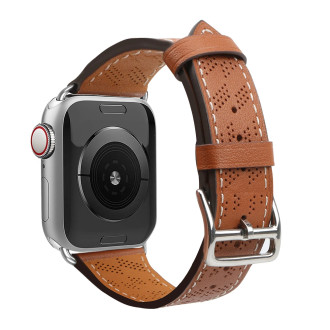 Řemínek Kožený řemínek pro Apple Watch SE, 8, 7, 6, 5, 4, 3, 2, 1 (41, 40, 38 mm) náramek hnědý
