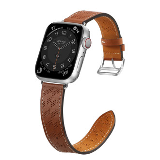 Řemínek Kožený řemínek pro Apple Watch SE, 8, 7, 6, 5, 4, 3, 2, 1 (41, 40, 38 mm) náramek hnědý