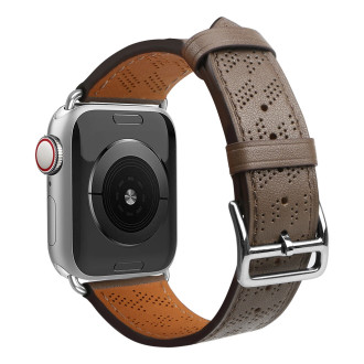 Řemínek Kožený řemínek pro Apple Watch SE, 8, 7, 6, 5, 4, 3, 2, 1 (41, 40, 38 mm) náramek tmavě hnědý