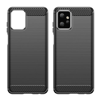 Carbon Case pro Motorola Moto G Power 2023 flexibilní silikonový karbonový kryt černý