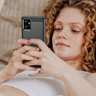 Carbon Case pro Motorola Moto G Power 2023 flexibilní silikonový karbonový kryt černý