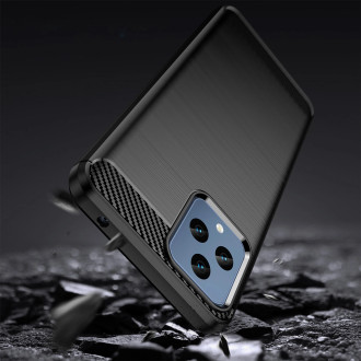 Carbon Case kryt pro T-Mobile Revvl 6 5G flexibilní silikonový karbonový kryt černý