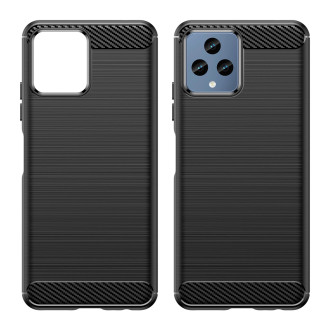 Carbon Case kryt pro T-Mobile Revvl 6 5G flexibilní silikonový karbonový kryt černý