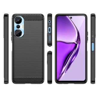 Pouzdro Carbon Case pro flexibilní silikonový karbonový kryt Infinix Hot 20S černý