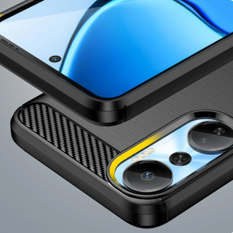 Pouzdro Carbon Case pro flexibilní silikonový karbonový kryt Infinix Hot 20 černý
