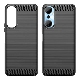 Pouzdro Carbon Case pro flexibilní silikonový karbonový kryt Infinix Hot 20 černý