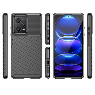 Pouzdro Thunder Case pro Xiaomi Redmi Note 12 Pro+ silikonové pancéřové pouzdro černé
