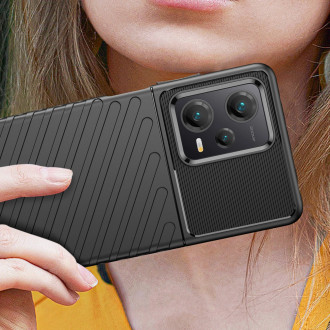 Pouzdro Thunder Case pro Xiaomi Redmi Note 12 Pro+ silikonové pancéřové pouzdro černé