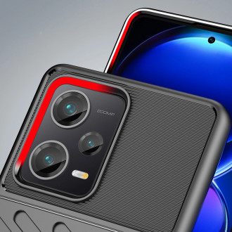 Pouzdro Thunder Case pro Xiaomi Redmi Note 12 Pro+ silikonové pancéřové pouzdro černé