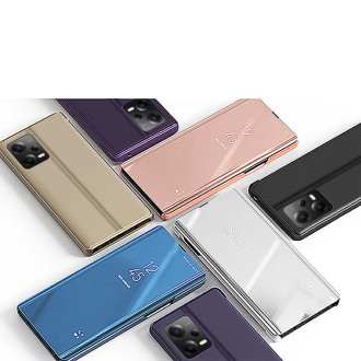 Clear View Case pro Xiaomi Redmi Note 12 Pro / Poco X5 Pro 5G flipový kryt černý