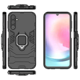 Pouzdro Ring Armor pro Samsung Galaxy A24 4G pancéřový kryt magnetický držák kroužkový černý