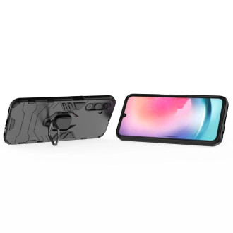 Pouzdro Ring Armor pro Samsung Galaxy A24 4G pancéřový kryt magnetický držák kroužkový černý