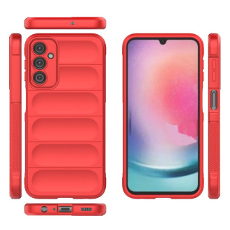 Magic Shield Case pro Samsung Galaxy A24 4G flexibilní pancéřový kryt červený
