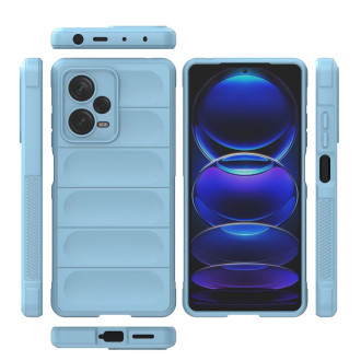 Pouzdro Magic Shield pro Xiaomi Redmi Note 12 Pro+ flexibilní pancéřový kryt světle modrý