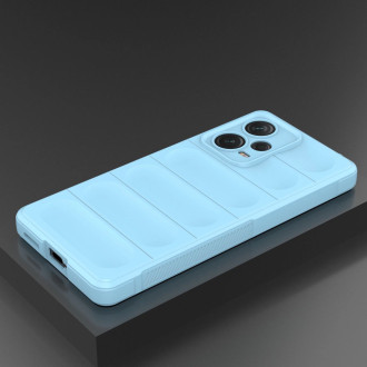Pouzdro Magic Shield pro Xiaomi Redmi Note 12 Pro+ flexibilní pancéřový kryt světle modrý