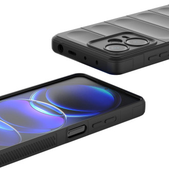 Pouzdro Magic Shield pro Xiaomi Redmi Note 12 Pro+ flexibilní pancéřový kryt světle modrý