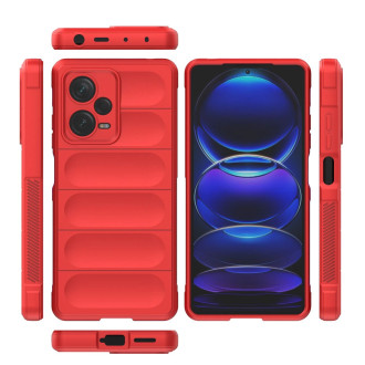 Pouzdro Magic Shield pro Xiaomi Redmi Note 12 Pro+ flexibilní pancéřový kryt červený