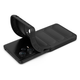 Pouzdro Magic Shield pro Xiaomi Redmi Note 12 Pro+ flexibilní pancéřový kryt černý
