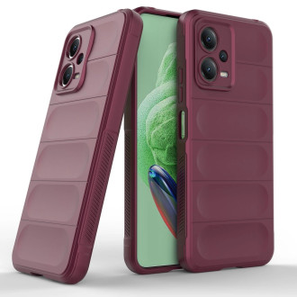 Magic Shield Case Cover pro Xiaomi Redmi Note 12 5G / Poco X5 5G Flexible Armour Cover Burgundy