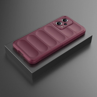 Magic Shield Case Cover pro Xiaomi Redmi Note 12 5G / Poco X5 5G Flexible Armour Cover Burgundy
