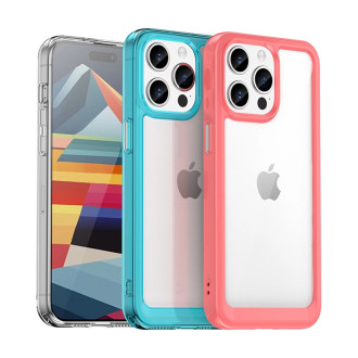 Vyztužený obal s flexibilním rámečkem pro iPhone 15 Pro Max Outer Space - červený