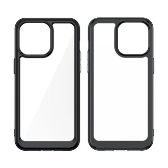 Vyztužený obal s flexibilním rámečkem pro iPhone 15 Pro Max Outer Space - červený