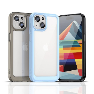 Outer Space vyztužené pouzdro s pružným rámem pro iPhone 15 - modré