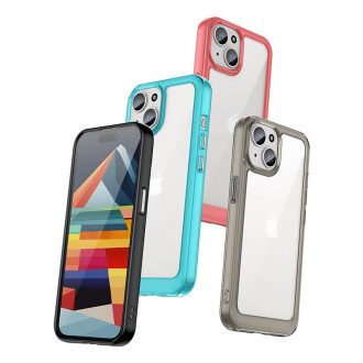 Outer Space vyztužené pouzdro s pružným rámem pro iPhone 15 - modré