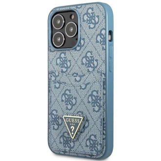 Pouzdro Guess 4G Triangle Logo Cardslot pro iPhone 13 Pro / 13 – modré