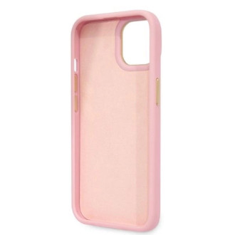 Pouzdro Guess Croco Collection pro iPhone 14 Plus - růžové