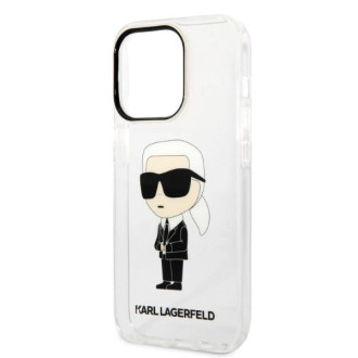 Karl Lagerfeld Ikonik Karl pouzdro pro iPhone 14 Pro Max - průhledné