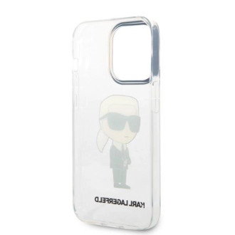 Karl Lagerfeld Ikonik Karl pouzdro pro iPhone 14 Pro Max - průhledné