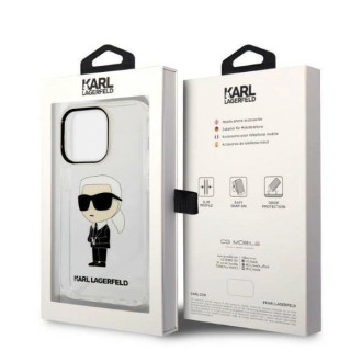 Karl Lagerfeld Ikonik Karl pouzdro pro iPhone 14 Pro Max - průhledné