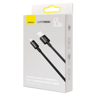 [RETURNED ITEM] Baseus Superior Series SUPERVOOC kabel USB-A na USB-C 65W 2m černý