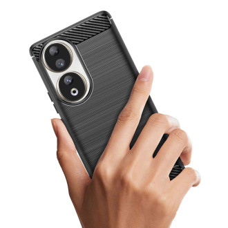 Silikonové pouzdro Carbon Case pro Honor 90 - černé