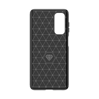 Silikonové karbonové pouzdro pro Nokia C12/Nokia C12 Pro/Nokia C12 Plus – černé