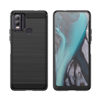 Carbon Case silikonové pouzdro pro Nokia C22 - černé